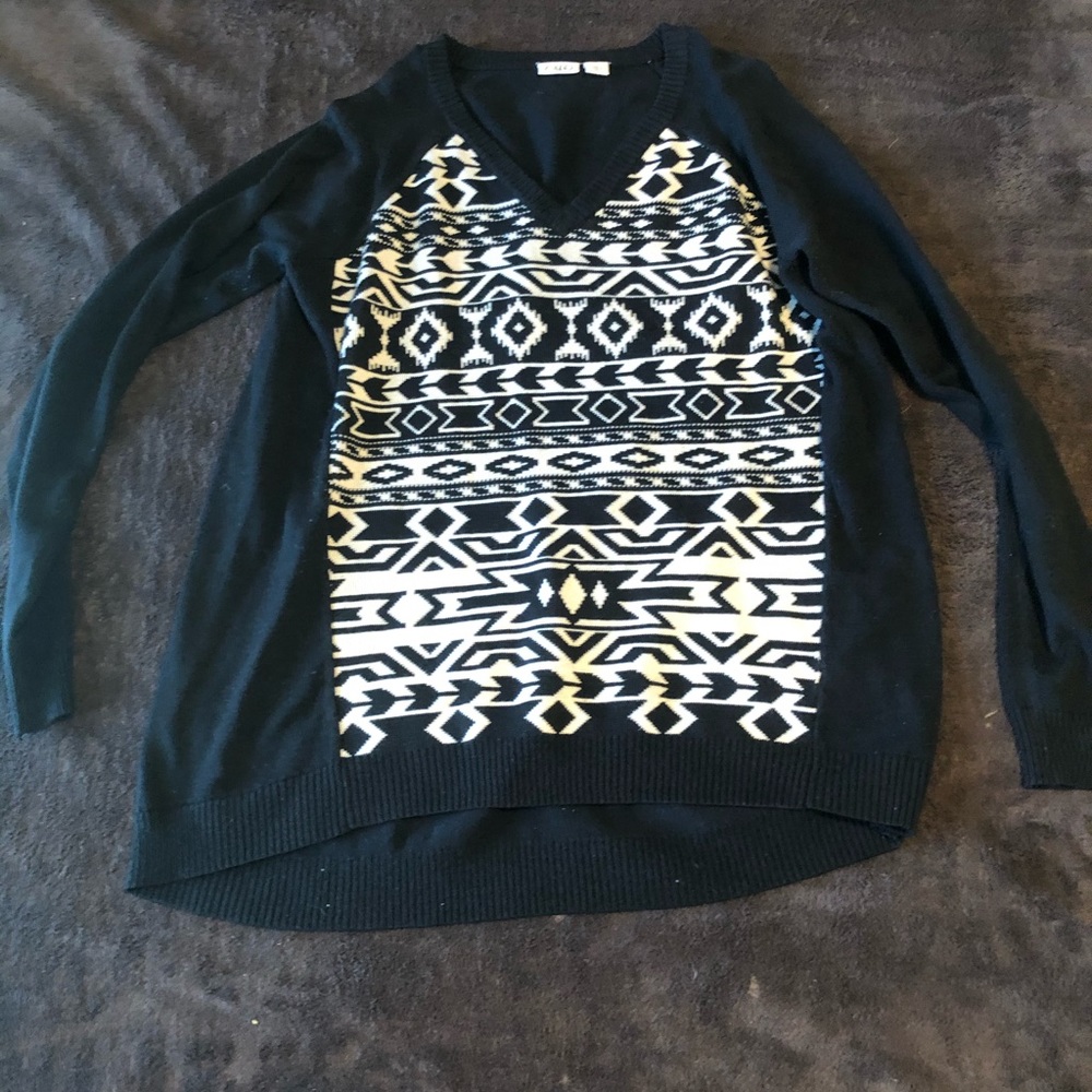 Black and white sweater